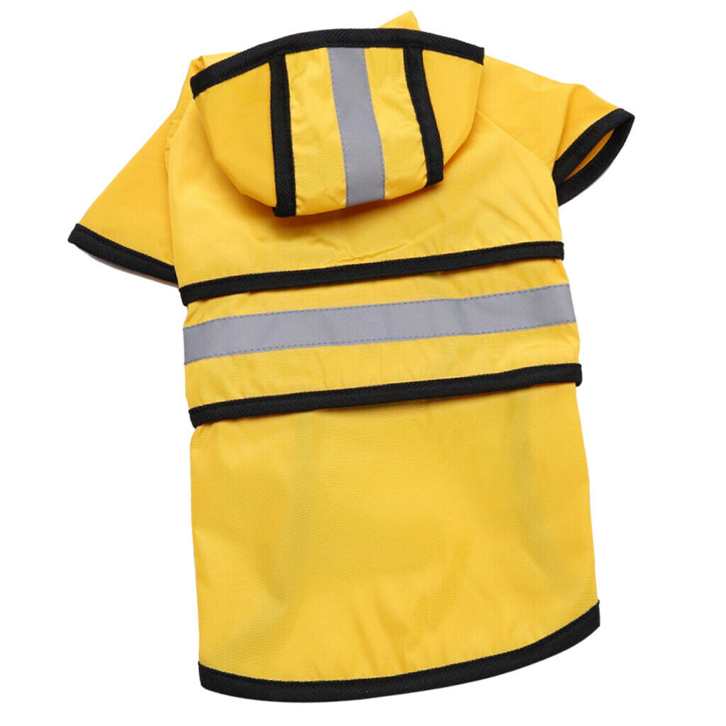 Dog Raincoat Raincoat Reflective Rain Rainwear Safety for Small Dog Yellow L