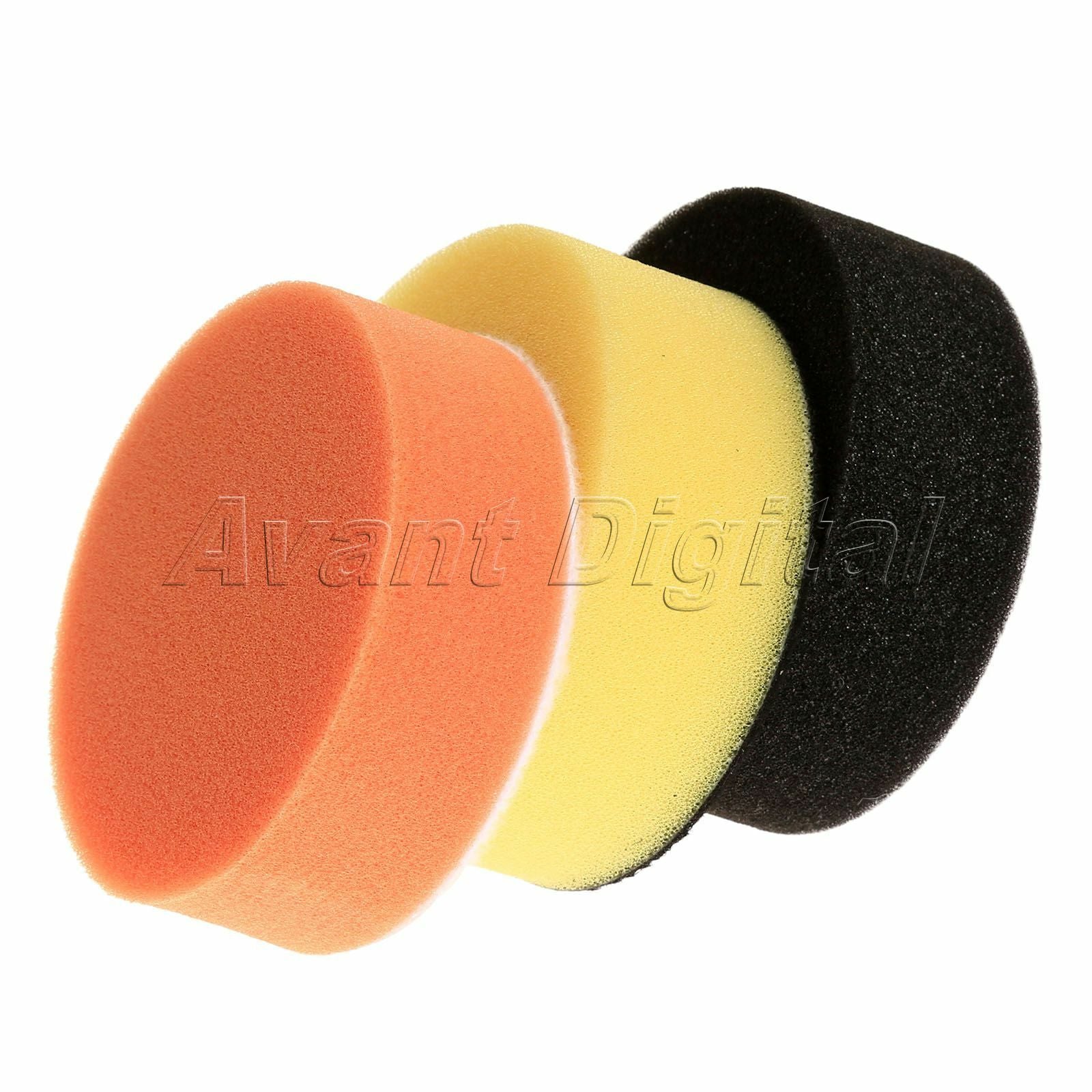 3Pcs 3" Inch 80mm Sponge Foam Polishing Buffing Pads Kit for Car Polisher Tool