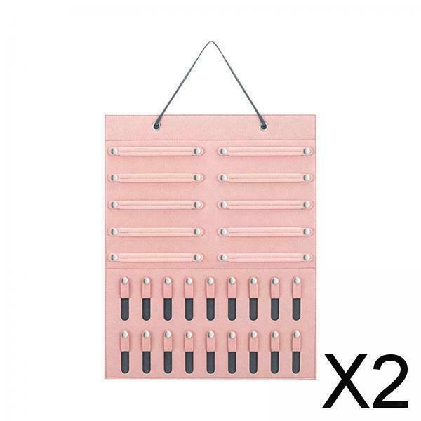 2X Headband Holder Storage Newborn Hair Bows Organizer Display Hanging Pink