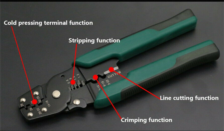 Carbon steel Cable Wire Stripper Cutter Cutting Pliers Multifunction Handle Tool