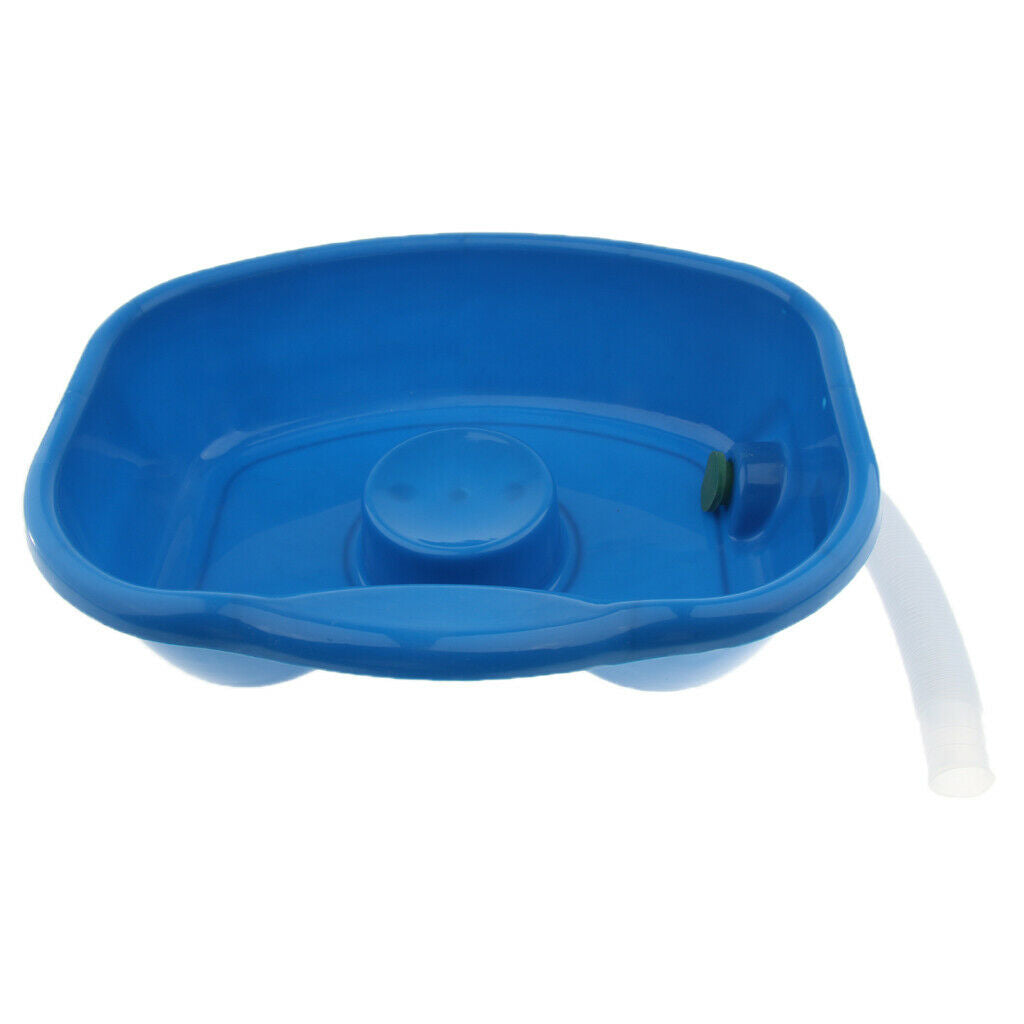 Blue Shampoo Basin for Nursing Bed, Shampoo Tray for Disabled, Elderly, Patients