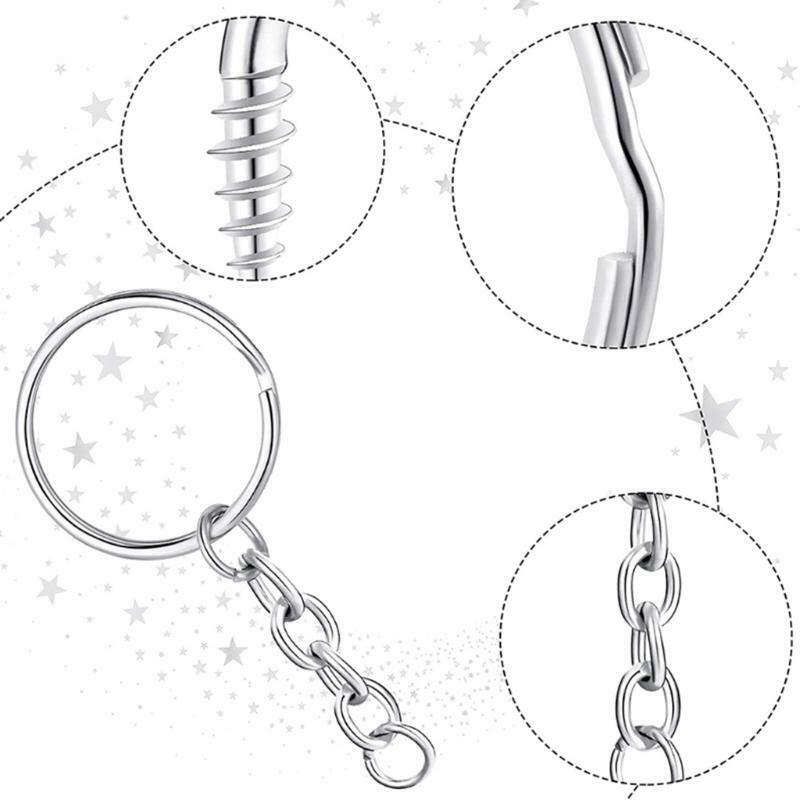 300Pcs Multipurpose Metal Rings Key Chain DIY Tools Hand Craft Making Supplies