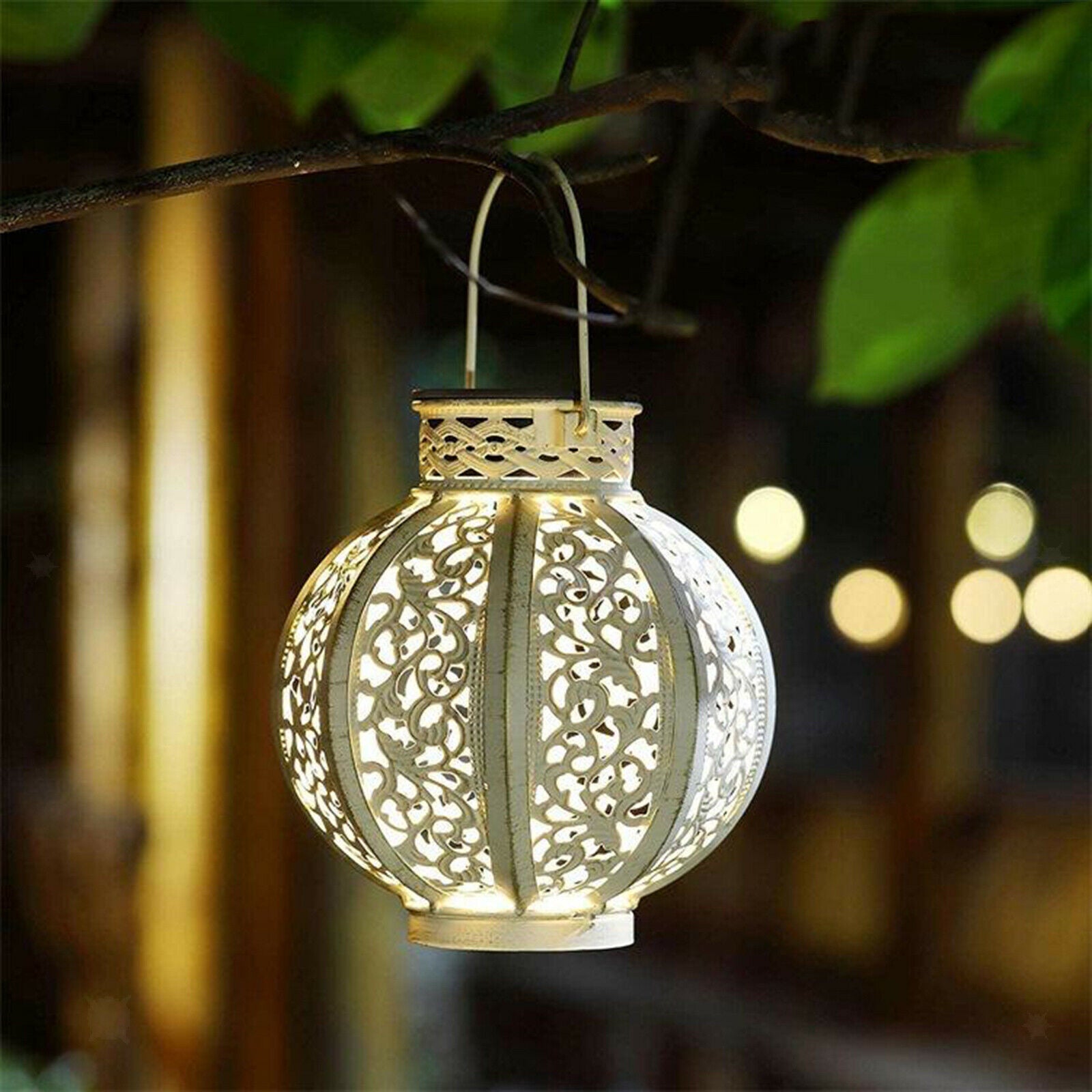 Solar Hanging Lights Christmas Yard Lamp Solar Powered LED Garden Tree Lights