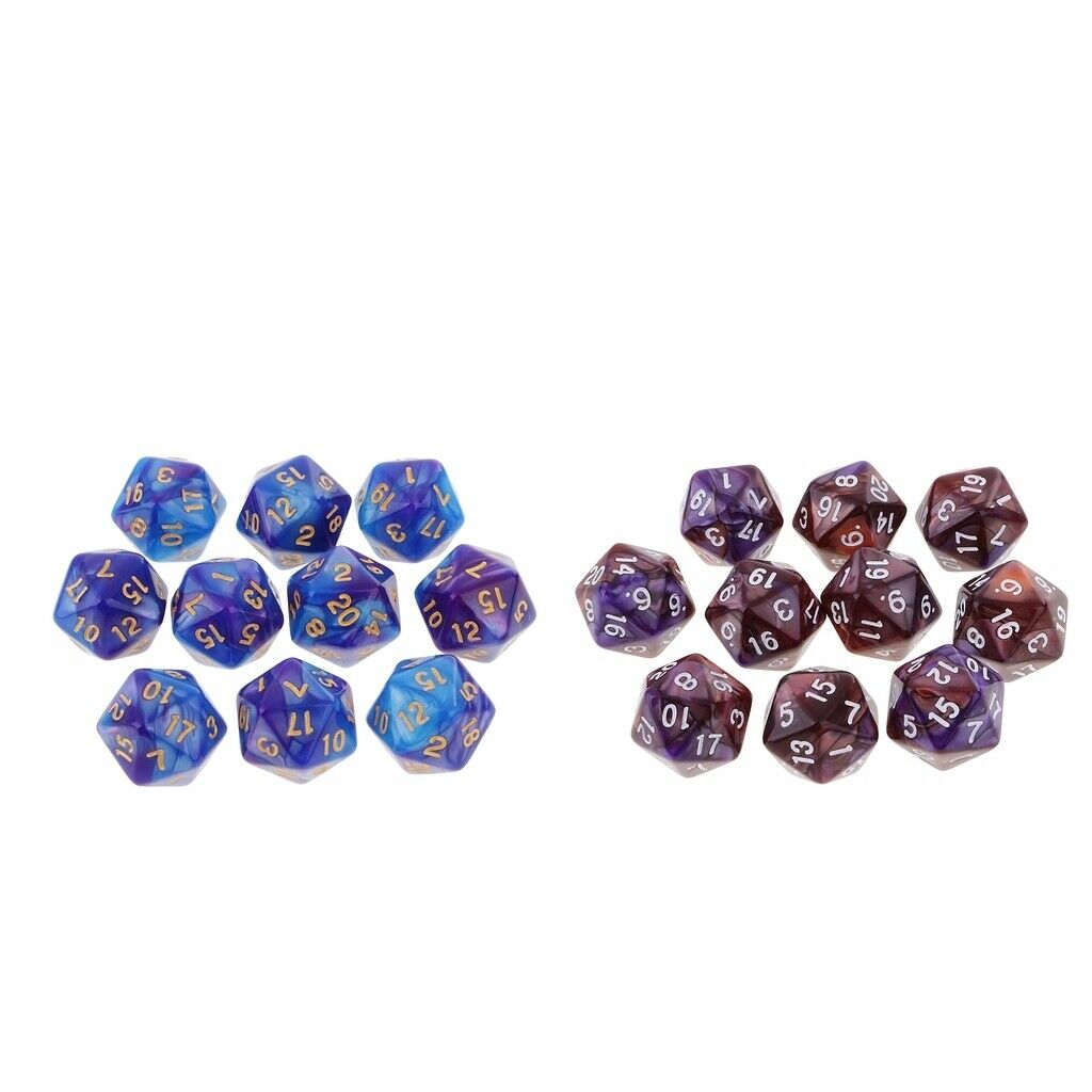 20PCS D20 Polyhedral Dice 20 Sided