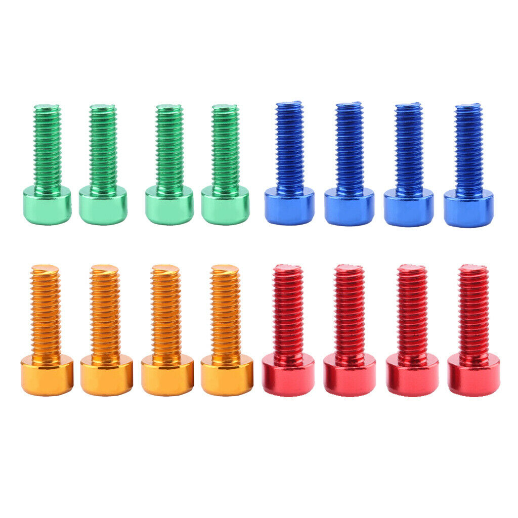 16x Bike Water Bottle Cage Holder Bolts Screws Durable Bicycle Accessory