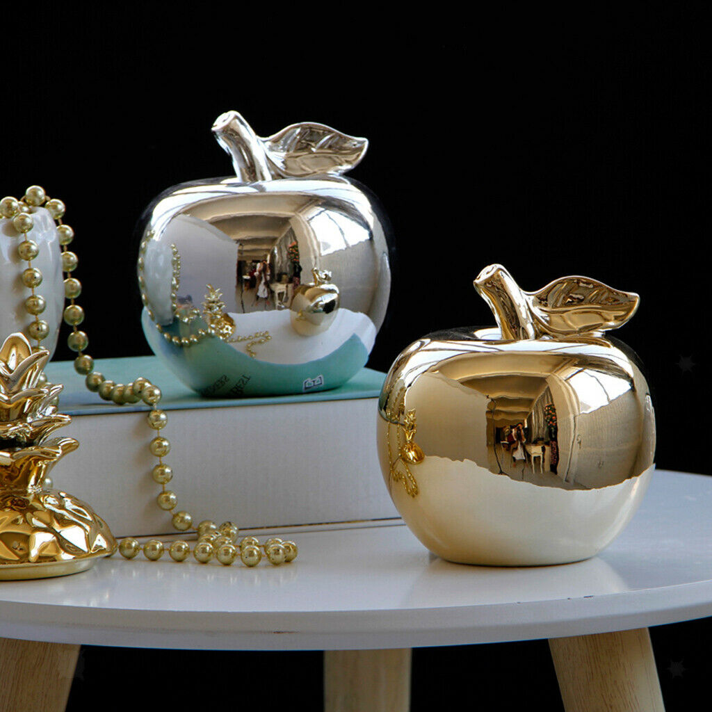 2 x decorative apples made of ceramic