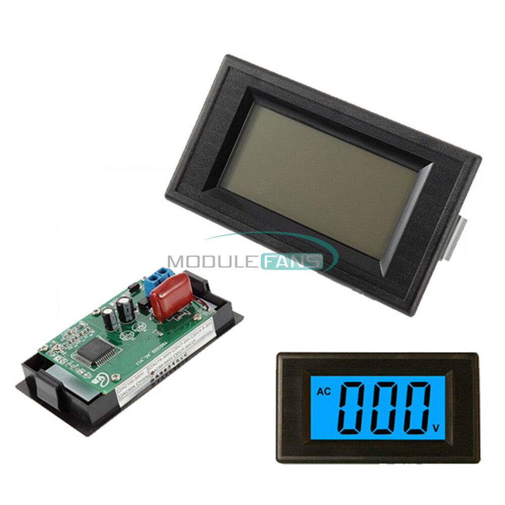 Digital Voltmeter Panel 2-wire AC 80-500V LCD Digital Alternating Voltage Meter