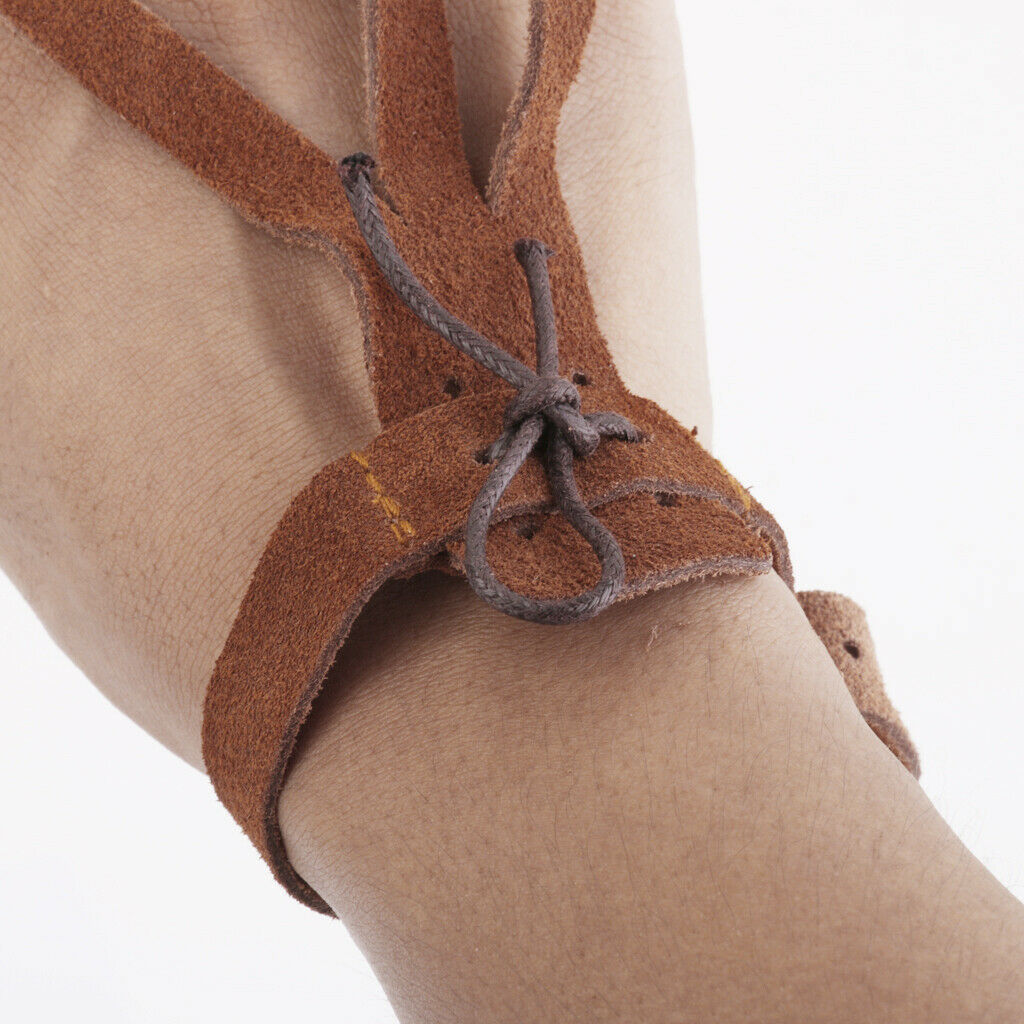 Archery Target Shooting Protective Gear Arm Guard & Suede Leather 3-Finger Glove