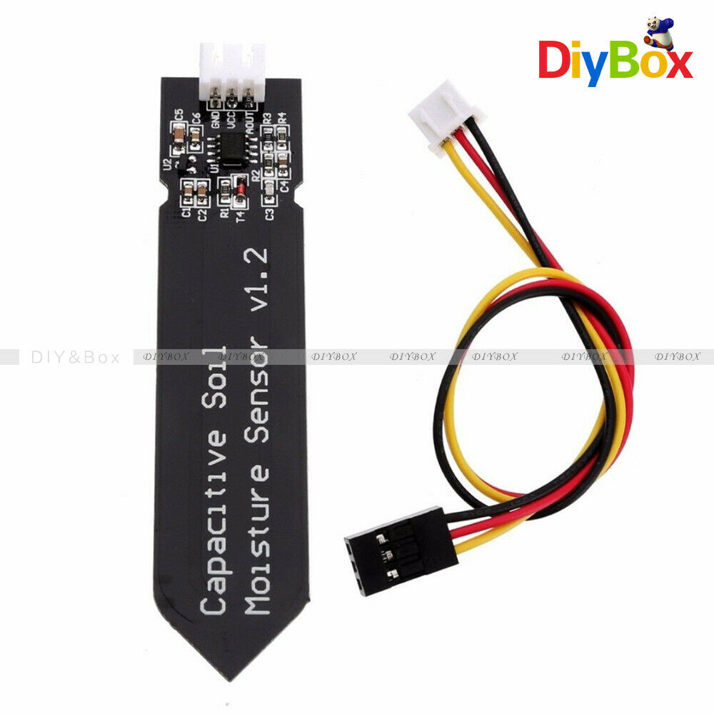 [5PCS] Analog Capacitive Soil Moisture Sensor V1.2 Corrosion Resistant w/ Cable