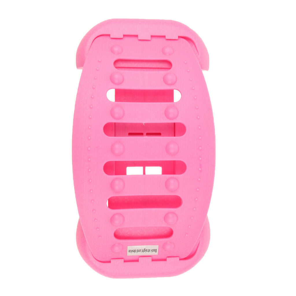 Back Stretcher Lumbar Stretching Device Lower Support Pain Relief Massager Pink