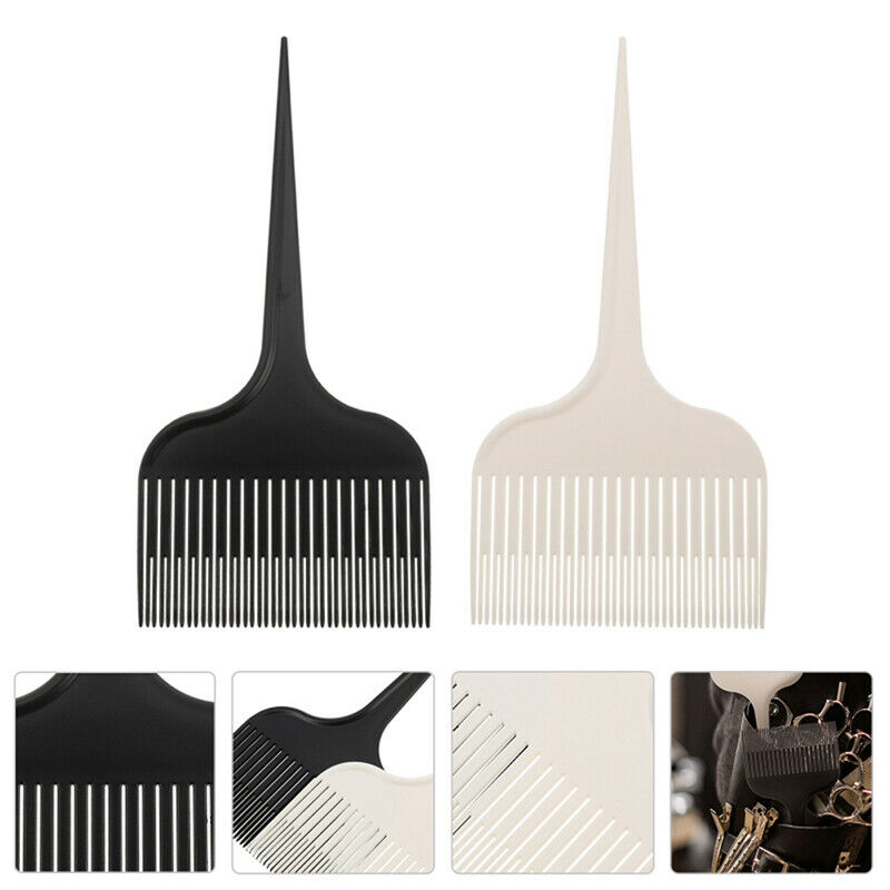 2 Pcs Hair Dye Highlighting Teasing Hairdressing Comb With Tail And Wide .l8