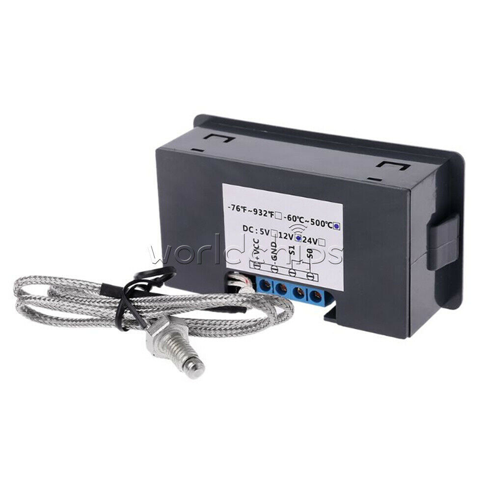 Digital K Type Thermocouple DC12V Temperature Controller Sensor Thermostat