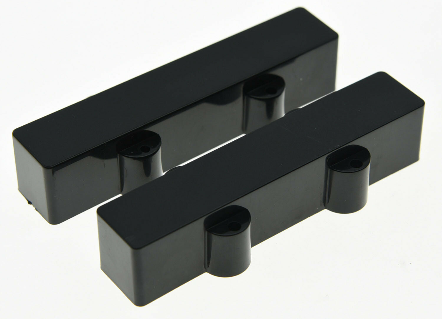 Pair of Black Sealed Bass Pickup Covers Neck/Bridge for 4 String Jazz J Bass