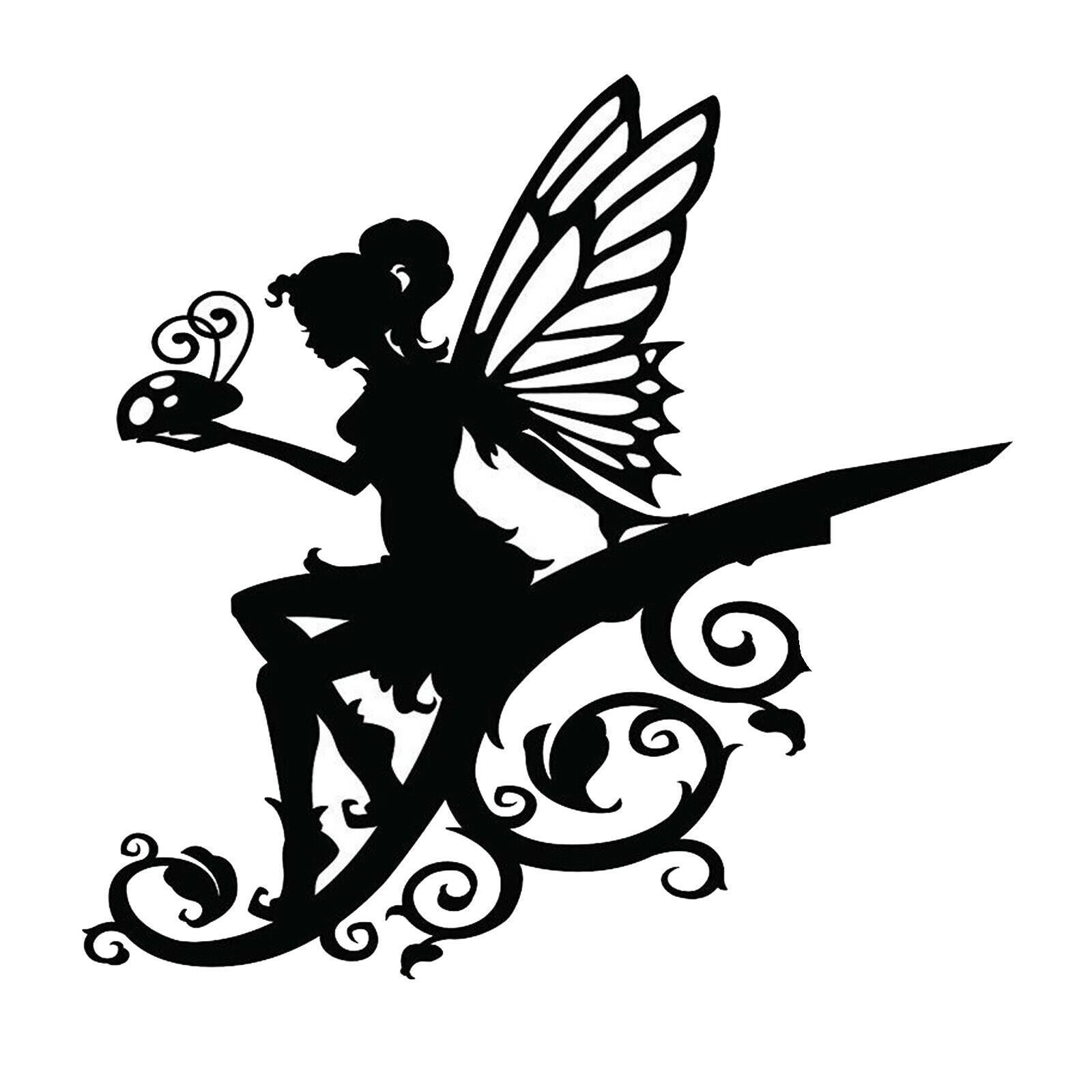 Garden Metal Fairy Silhouette Ornament for Home Decor Enterway Backyard Tree
