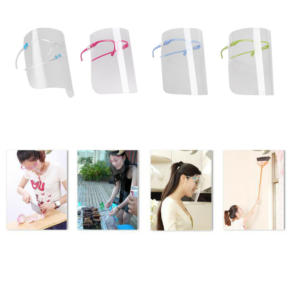 10Pcs Clear Safety Full Face Shield Goggles Visor   Kitchen Tool Reusable