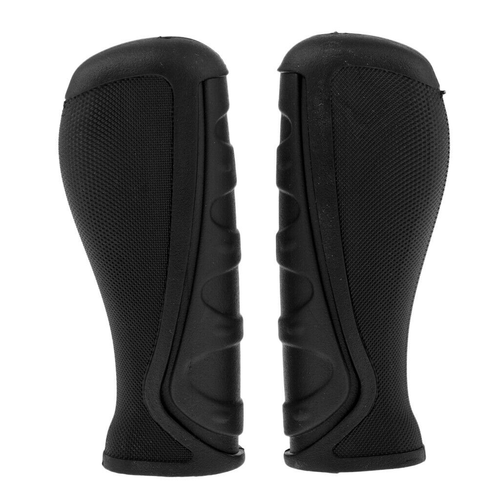 1 Pair Rubber Bike Handlebar Grips Electric Scooter Handle Cover Black