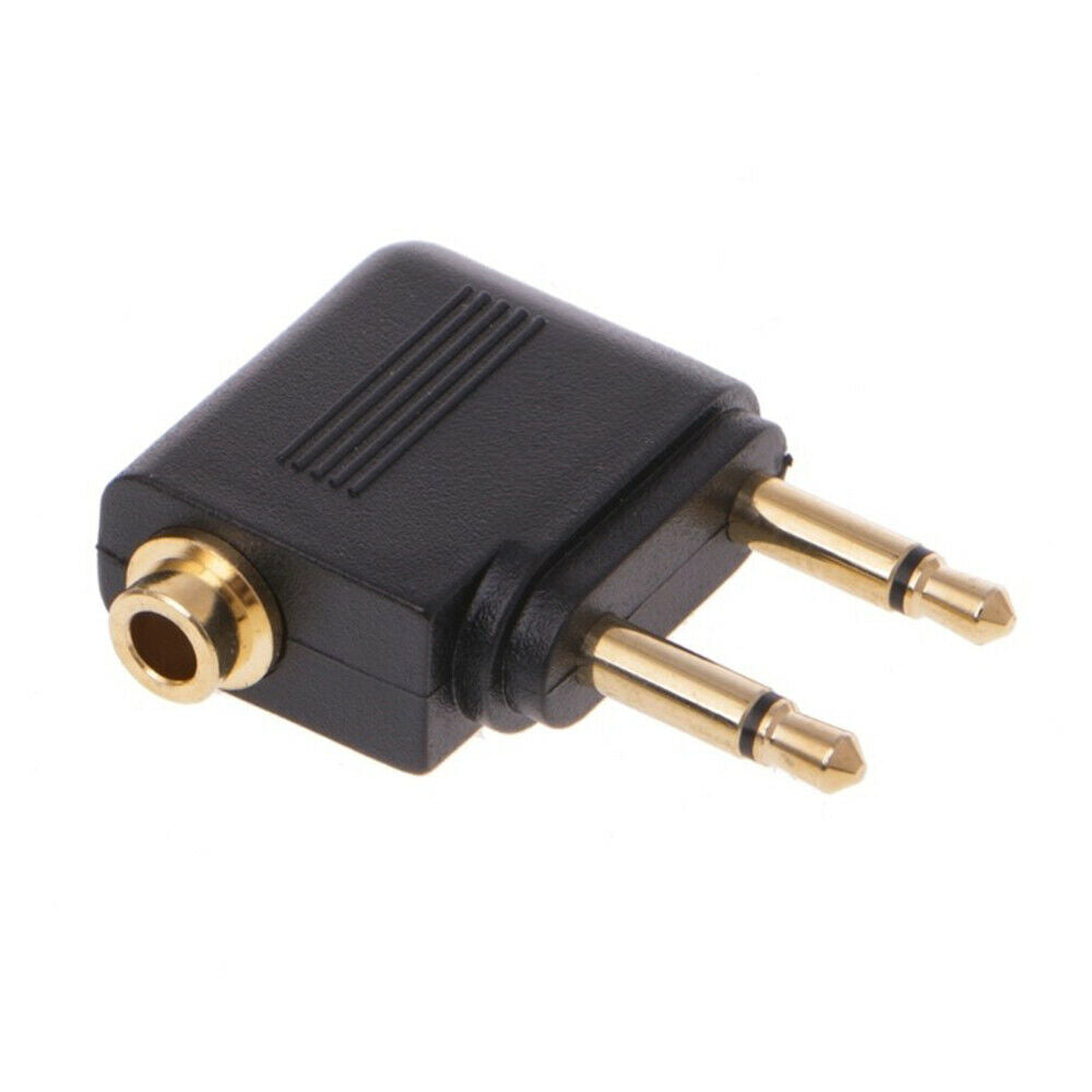 Airplane Headphone Splitter Mono Audio Converter Travel Jack Plug Adapter 3.5mm