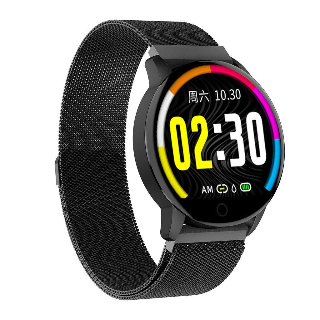 Smart Watch Outdoor Sport Fitness Tracker Bracelet Bacd Black (Steel)