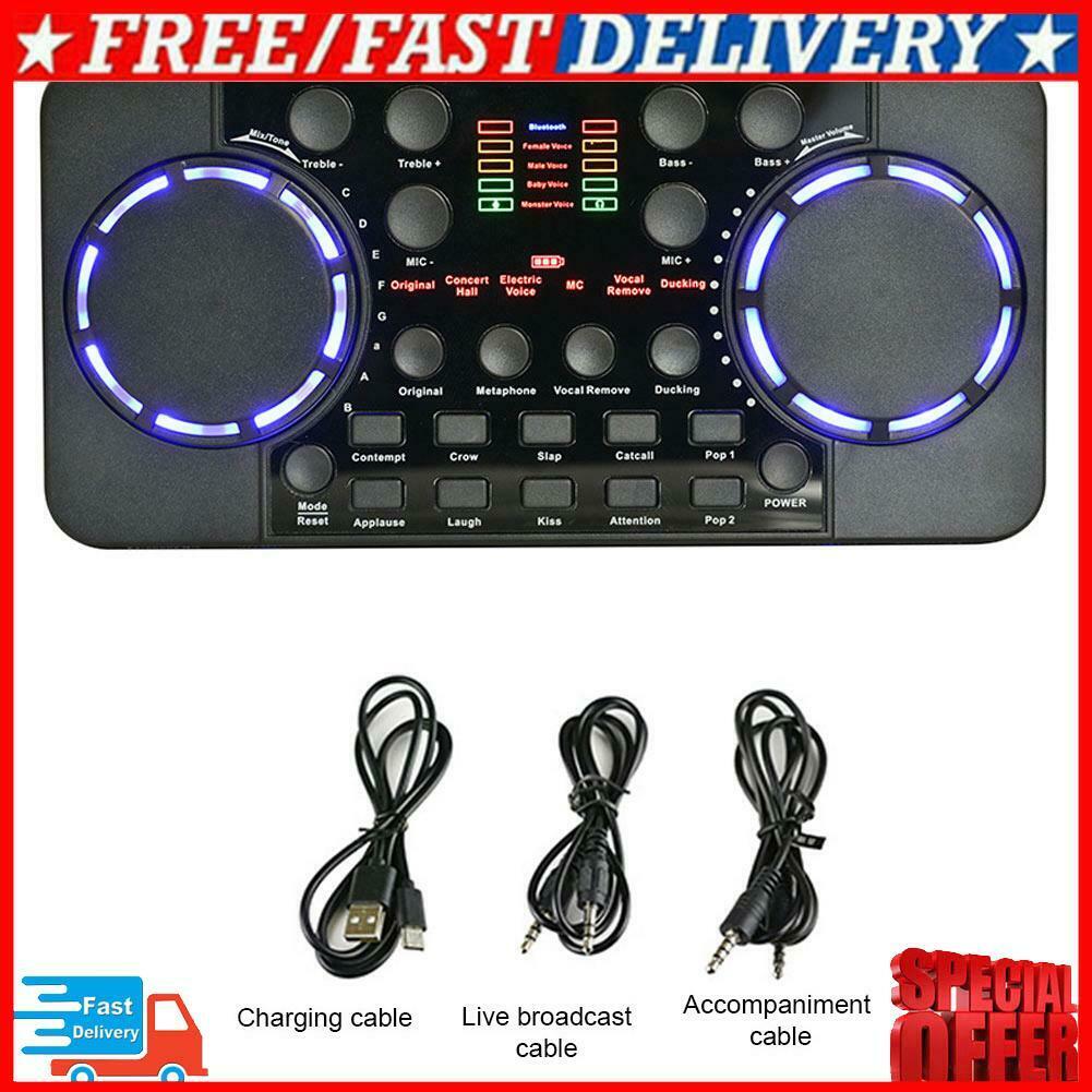 V300 Pro Live 10 Sound Card Bluetooth 4.0 Audio Interface Mixer for Phone PC