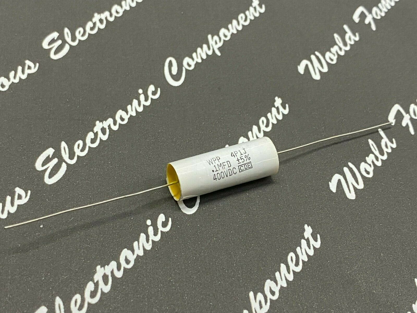 2pcs-Cornell Dubilier (CDE) WPP 0.1uF 400V 5% WPP4P1J Axial Film Capacitor