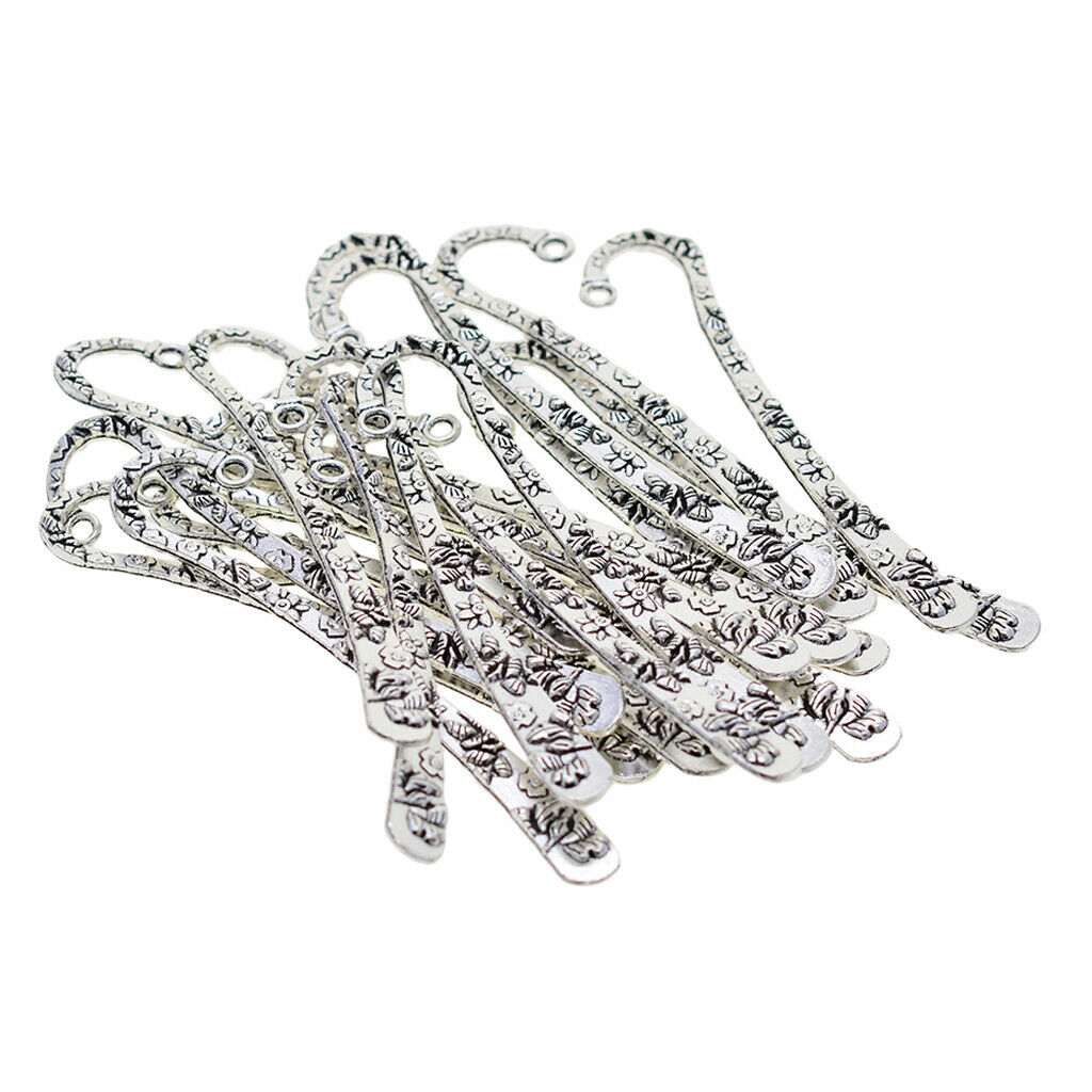20pc Retro Beading Metal Bookmark Book Marker Stationery Label Jewelry Craft