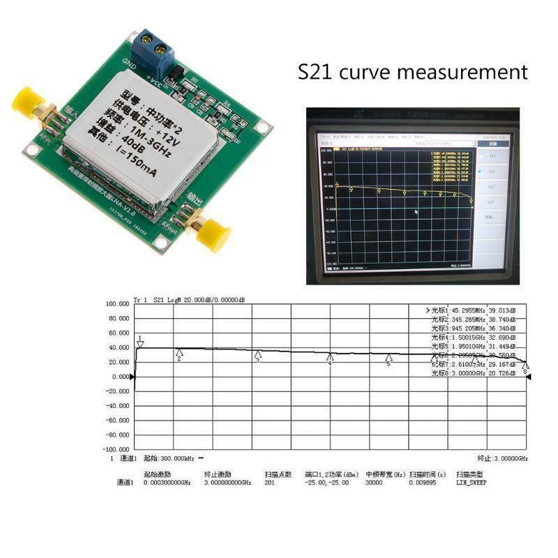 1-3000MHz 3Ghz Gain 40dB LNA RF Broadband Power Amplifier Module DC 12V 150mA