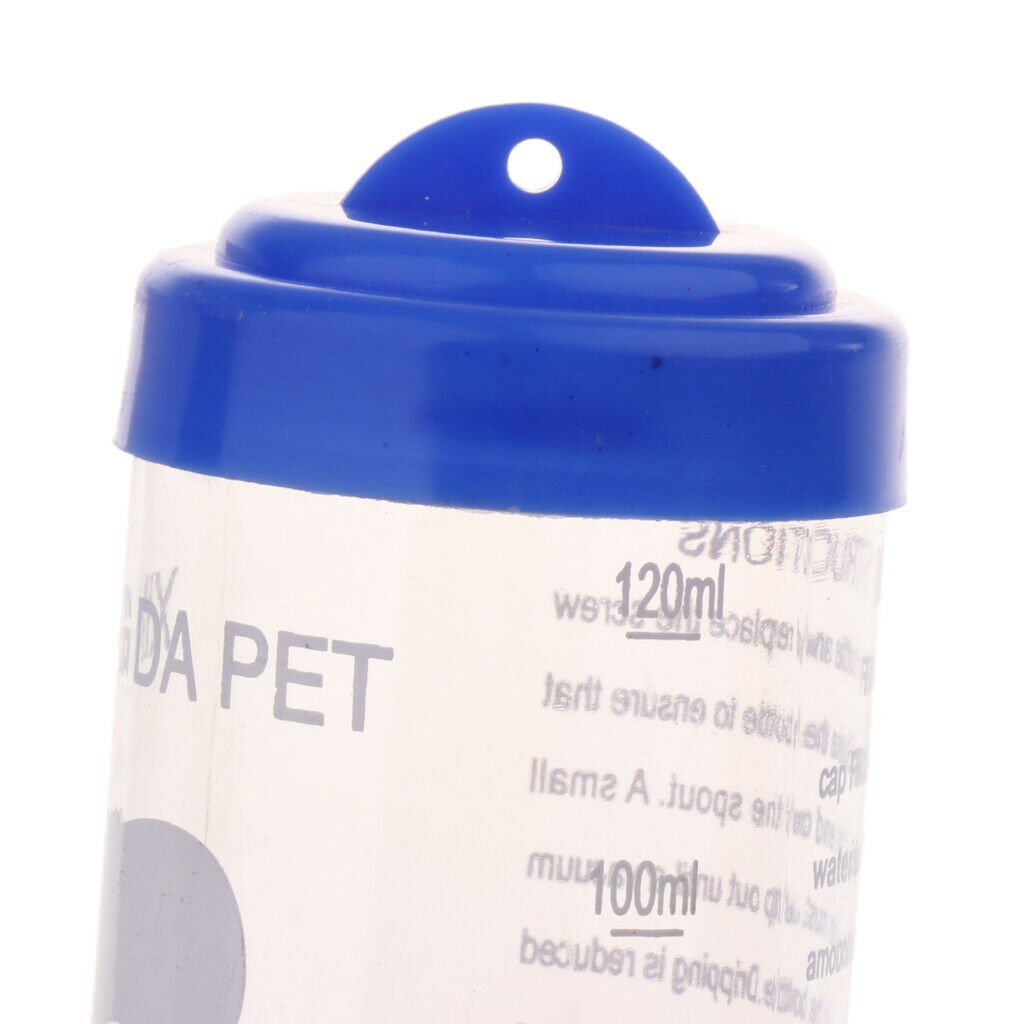 Indoor 125ml Pet Dog Cat Plastic Feeding Water Bottle Dispenser Feeders