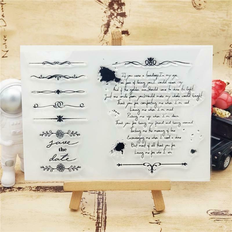 Love Poems Silicone Clear Seal Stamp DIY Scrapbooking Emboss Photo Album Decor
