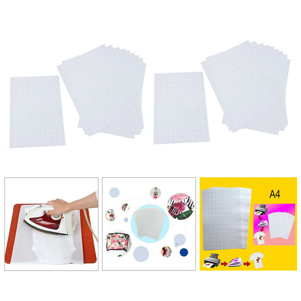 20x Heat Transfer Vinyl for Iron On T Shirts Light& Dark Fabrics Decoration