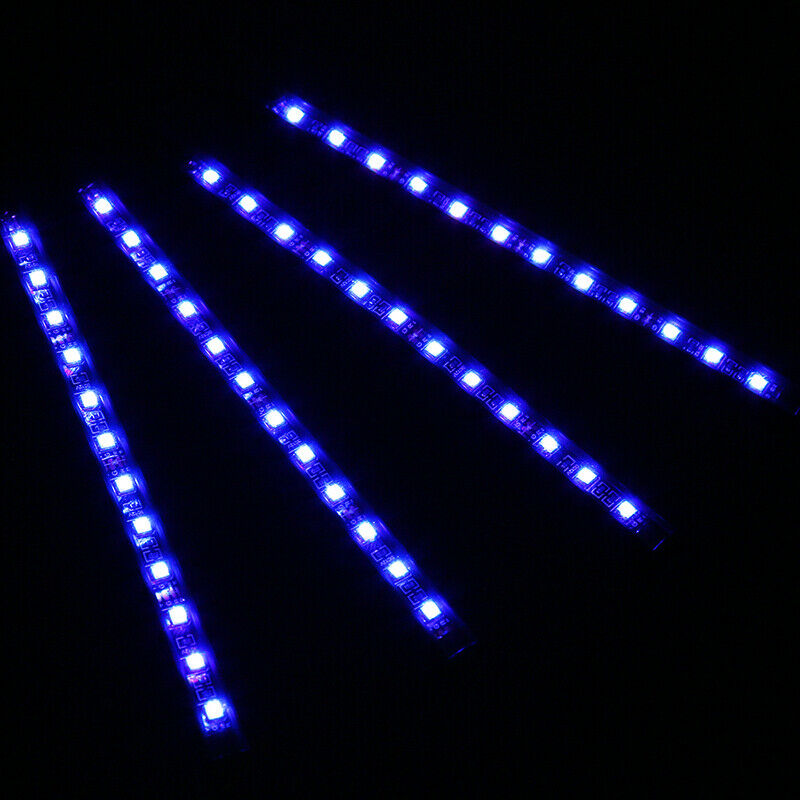 4PCS 12LED Colourful Strip Light with IR Control Box Remote Control USB Charging