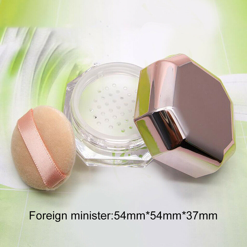 8 ML 0.28 OZ Loose Powder Container DIY with Sponge Puff and Net Sifter
