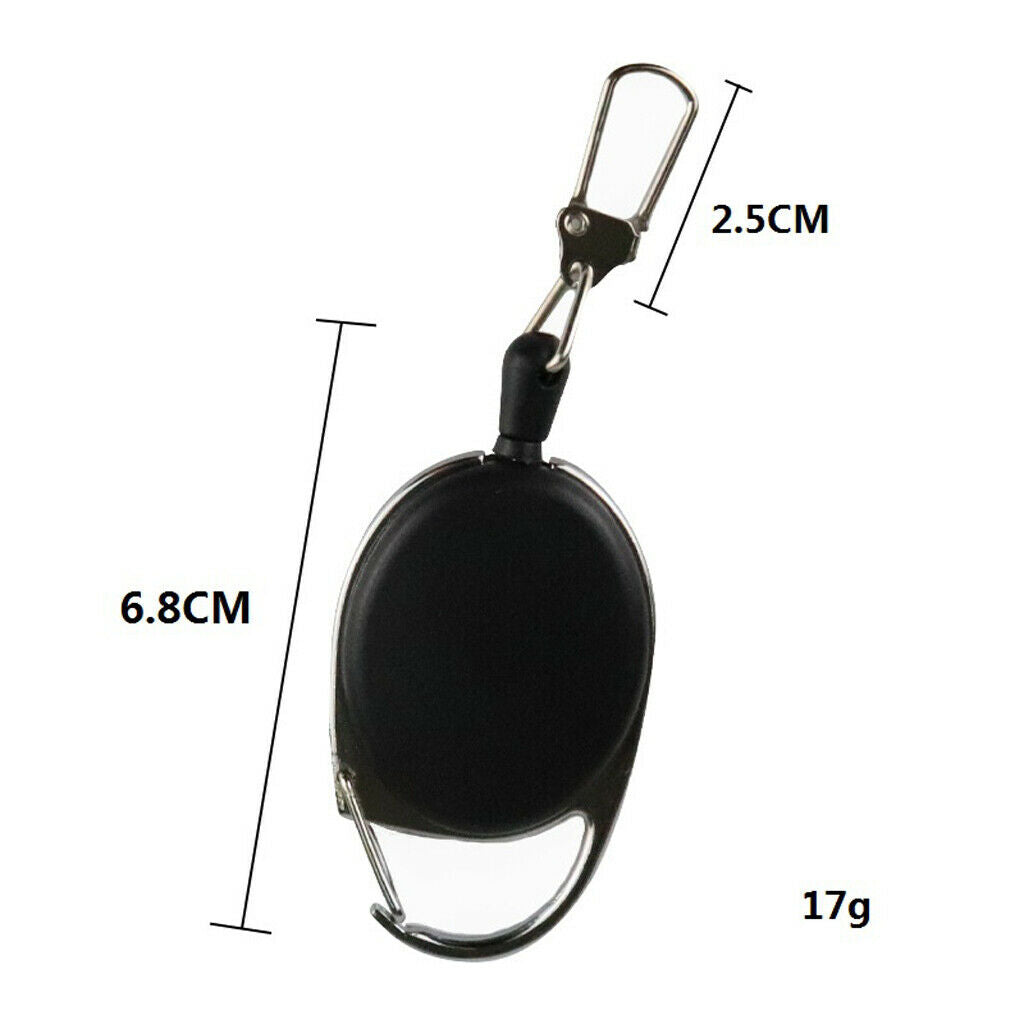 Heavy-Duty Retractable Key Chain Pull Ring Recoil Keyring with 60cm Steel Wire