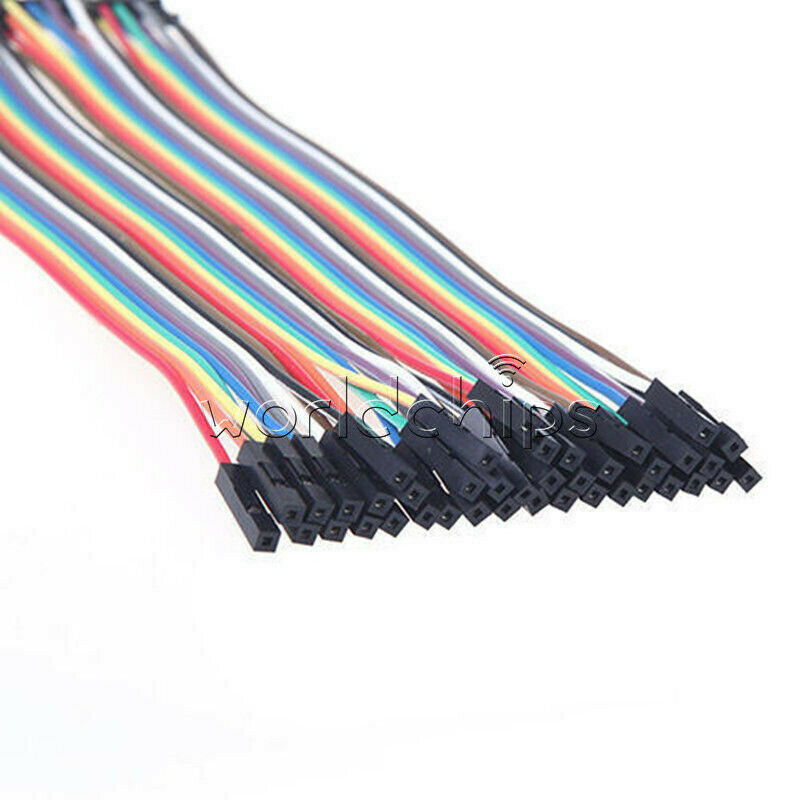 40PCS Dupont Wire Color Jumper Cable 2.54mm 1P-1P Male to Female 20cm WC