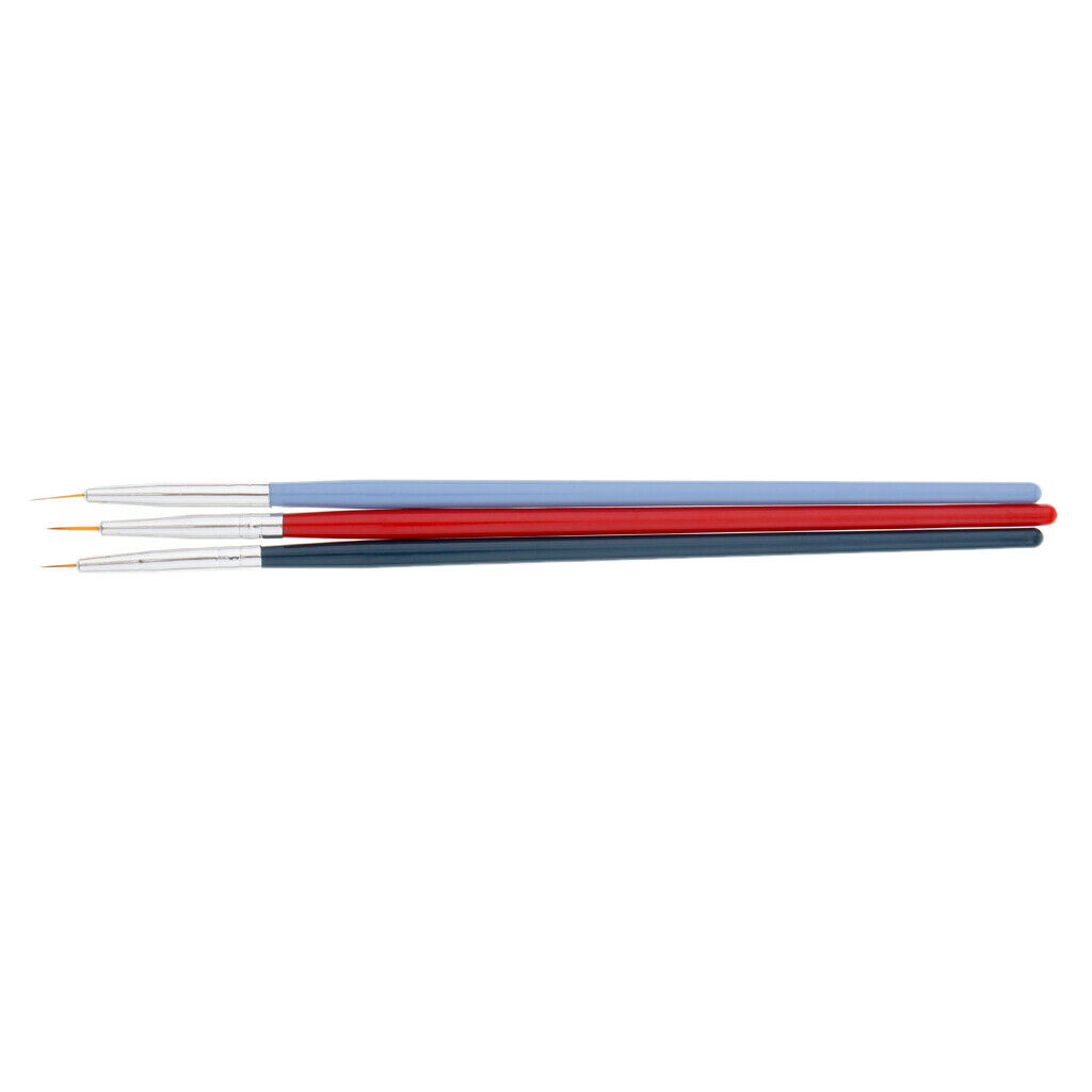 3PCs Nail Art Design Set Dotting Painting Drawing Flower Liner Brush Pen Tools