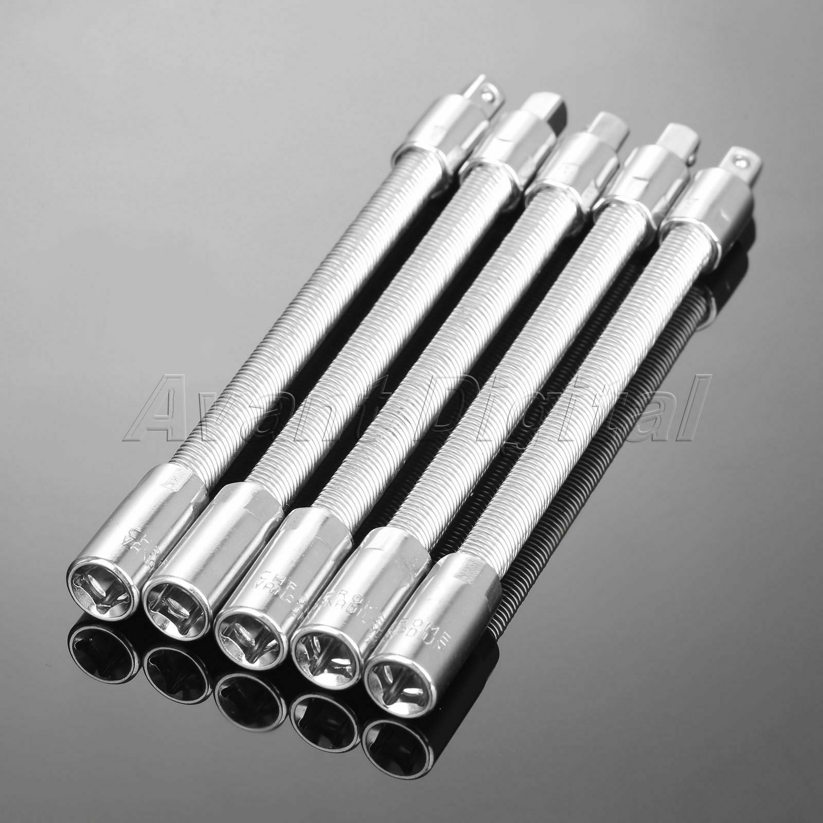Hand Tool 145mm Long 1/4" Drive Flexible Extension Socket Ratchet Bar Spring 1X