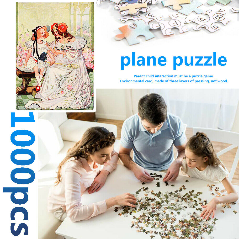 1000pcs Mother and Daughter DIY Jigsaw Puzzle Painting Picture Decoration  @