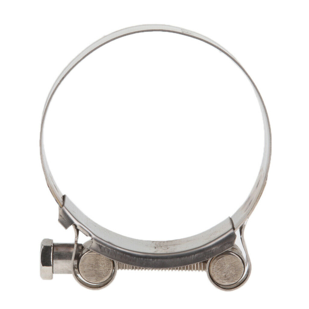 2pcs Universal Motorcycle Exhaust Pipe Clamp Clip - Stainless Steel 74-79mm
