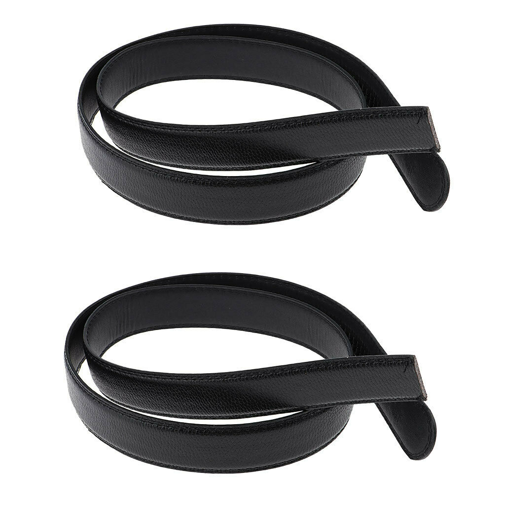 2 Pack Mens Automatic Dress Belt Strap Waistband Without Buckle Belt Replacement