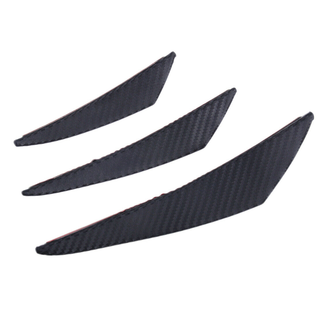 6x Carbon Fiber Texture Bumper Spoiler Anti-rub Scratch Protector Guard Strip An