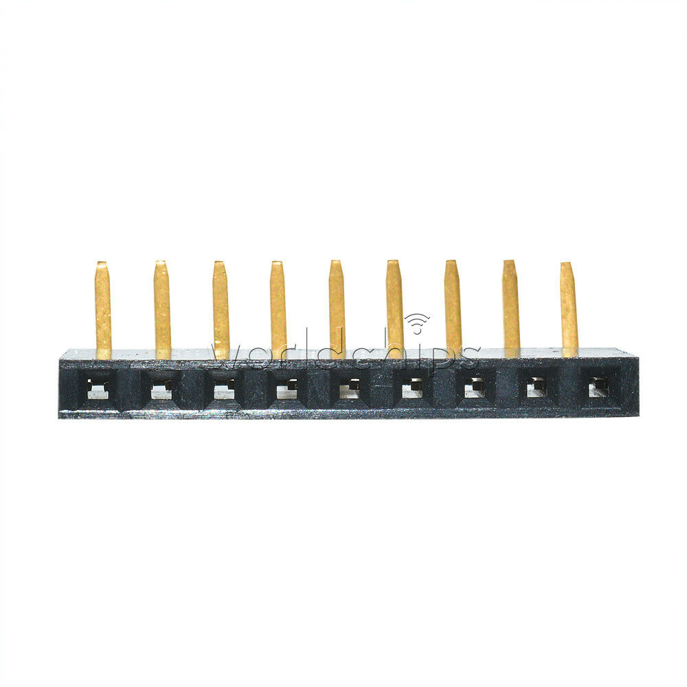 10PCS 1x 9Pin Header 2.54mm Pitch Right Angle Female Single Row Socket Connector
