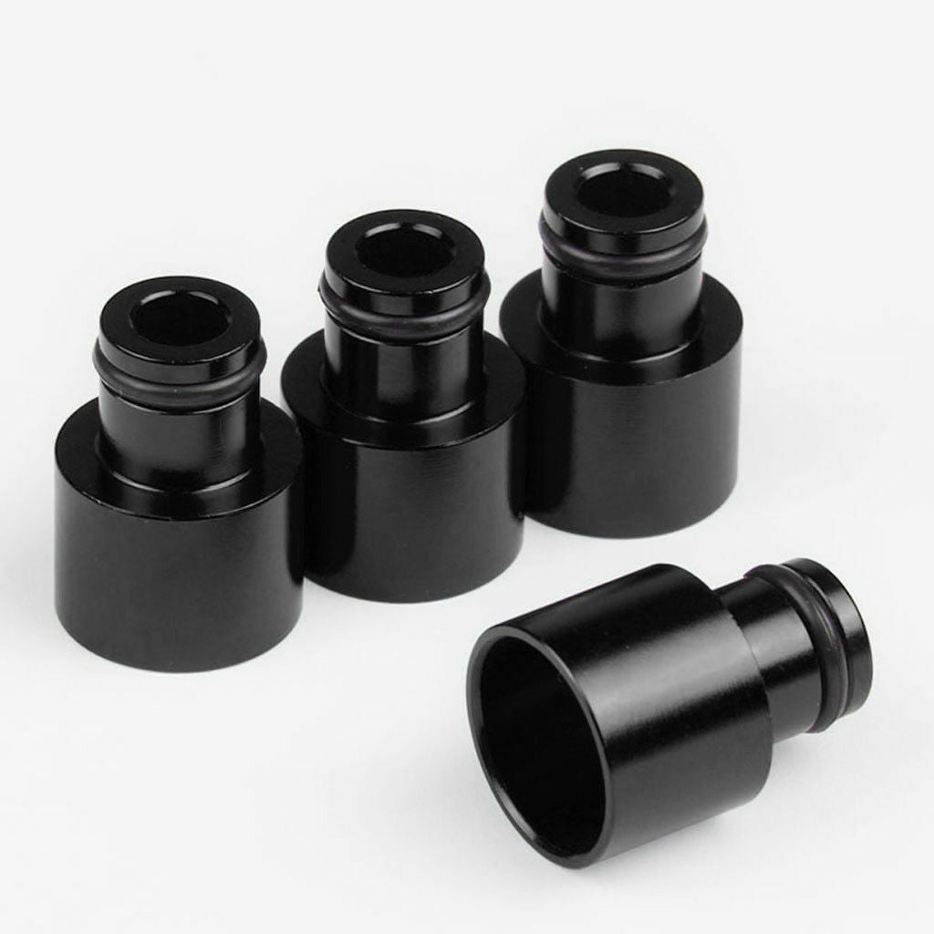 4x High Quality Fuel Injector Adapters for Acura B16 B18 D16Z D16Y Black