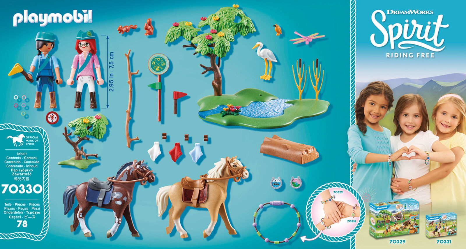 70330 Playmobil DreamWorks SpiritÂ© River Challenge Suitable for ages 4 years and