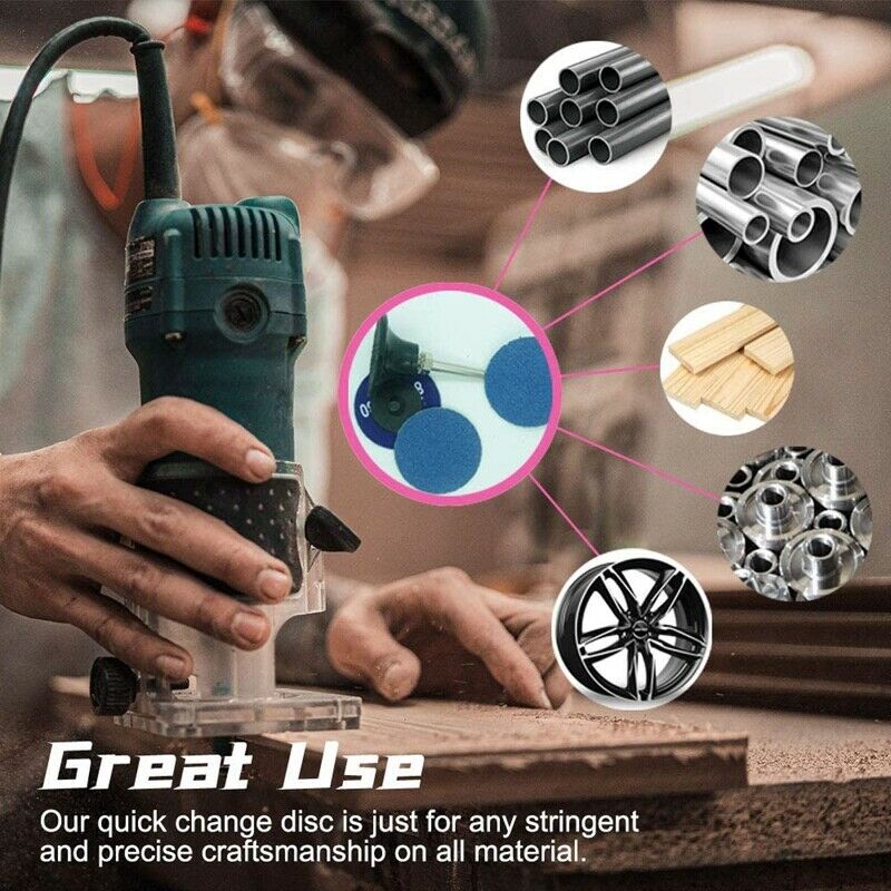 75PCS  Change Discs Zirconia Sanding Discs with 1/4 Inch Holder,2 Inch GrinderU9