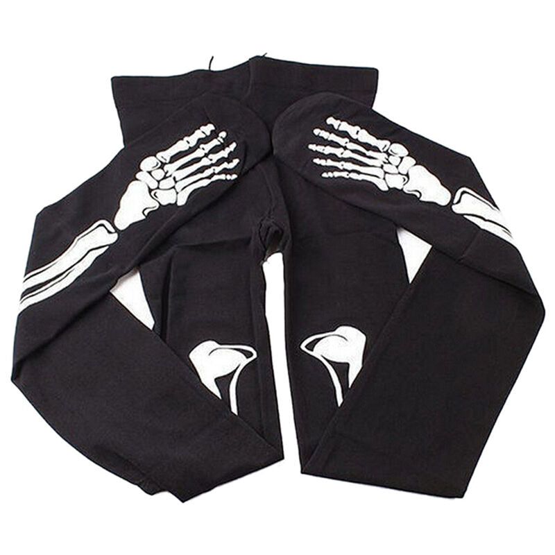 Trendy Women Charming Sexy Skeleton Tattoo Socks Pantyhose Stockings Tigh.l8