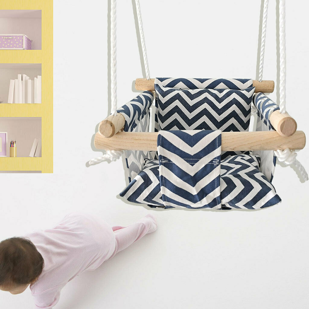 Baby Hanging Swing Seat Hammock Soft Cushion Backyard Swinging Rocking Chair