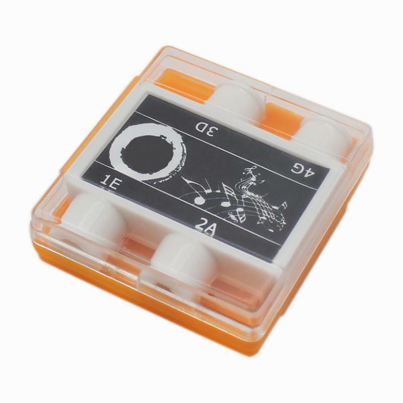Portable 4 Notes Diatonic Pitch Pipe Box Tuner for Violin Practicing White