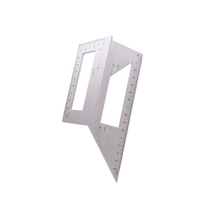 Aluminum Alloy Wooden Square Multifunction Ruler 45 90 Degree Gauge Woodworking