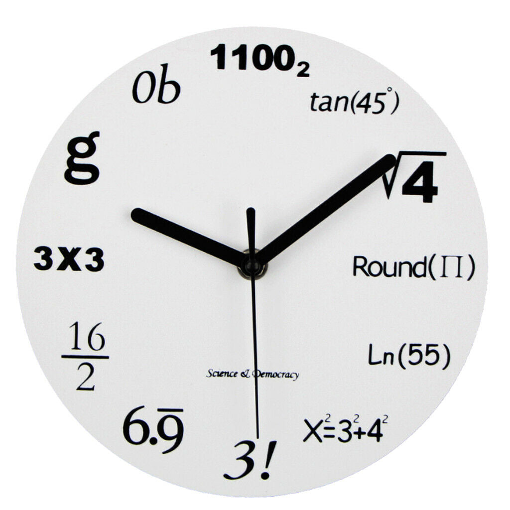 Equation Quartz "No Tick" Wall Clock High Quality Kitchens Office Clocks