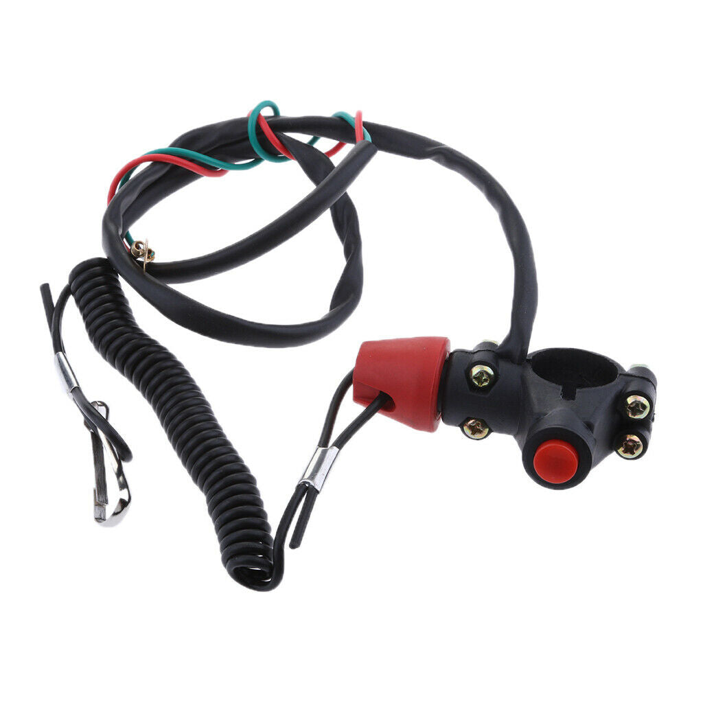 Motorcycle Boat Engine Kill Stop Switch Safety Cord Tether Lanyard 22mm