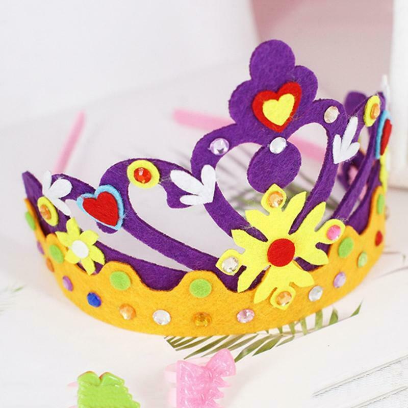 3PCS Handmade Home Party Supplies DIY Crown Hat Kit Accessories Headwear Craft